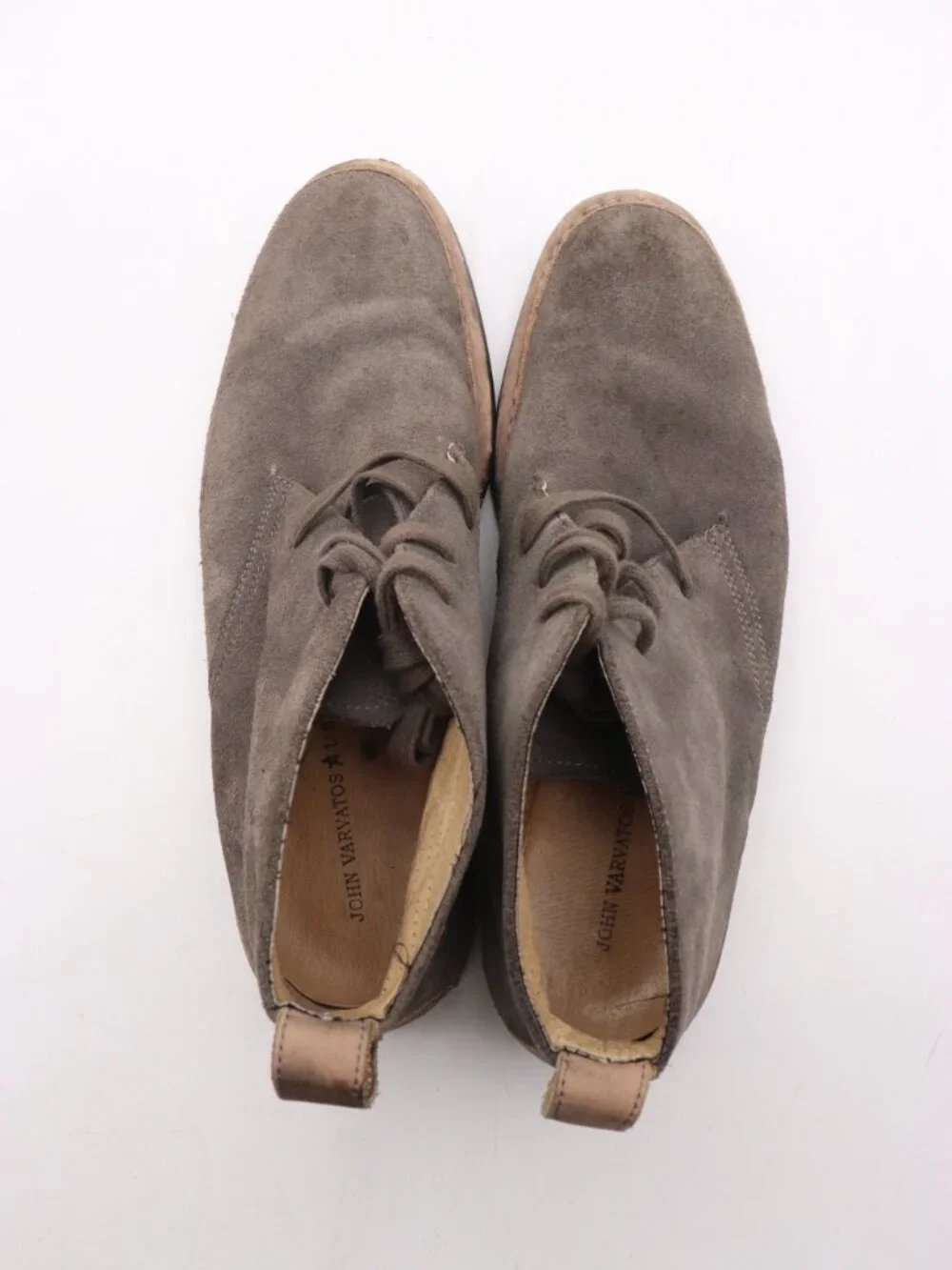 John Varvatos Chukka Boots Men's Size 10 M Gray Suede Leather